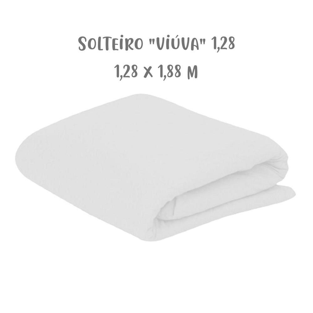 Lençol de Elástico Avulso Solteiro Viúva 1,28 x 1,88m Branco Arrumadinho Enxovais