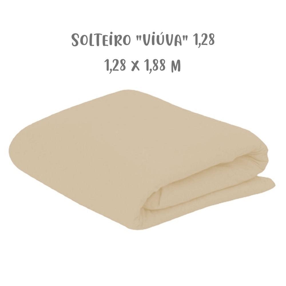 Lençol de Elástico Avulso Solteiro Viúva 1,28 x 1,88m Nude Arrumadinho Enxovais