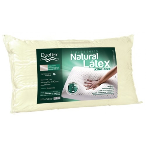 Travesseiro Látex Natural King Size 50x90 cm LN1000 Duoflex