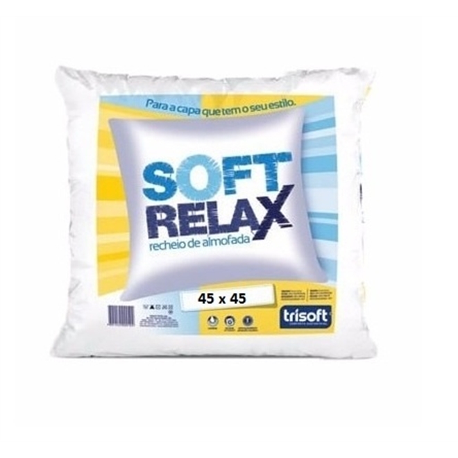 Recheio Enchimento De Almofada Soft Relax 45x45cm Trisoft