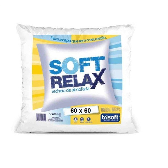 Recheio Enchimento De Almofada Soft Relax 60x60cm Trisoft