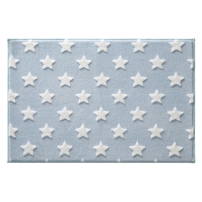 Tapete Mimo Retangular Estrelas Azul Jolitex