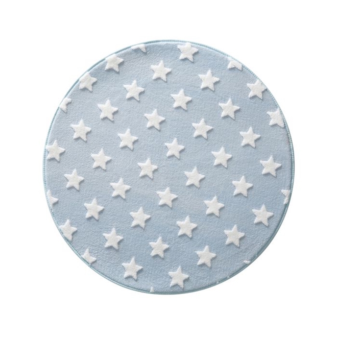 Tapete Mimo Redondo Estrelas Azul Jolitex