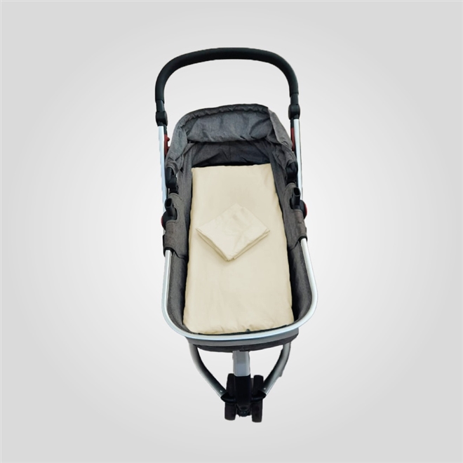 Capa Para Carrinho De Bebê Em Malha 100% Algodão Cru Arrumadinho Enxovais