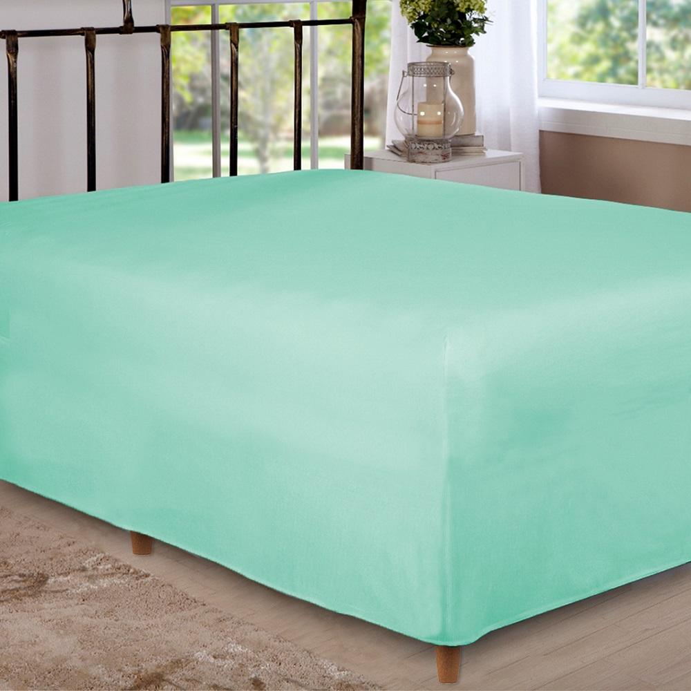 Lençol de Elástico Box Conjugado Unibox Queen Verde Arrumadinho Enxovais