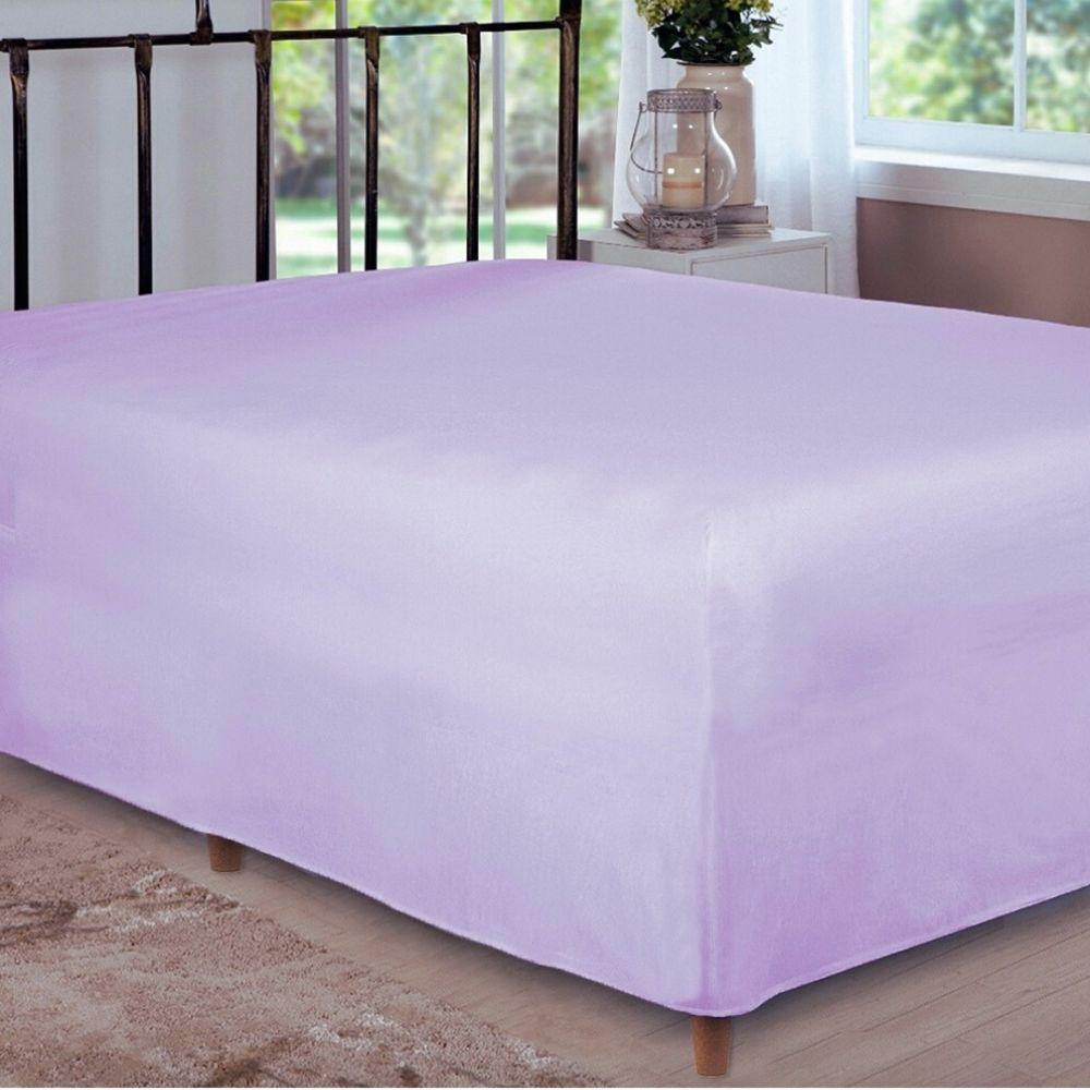 Lençol Box Conjugado Unibox Casal Lilás Arrumadinho Enxovais