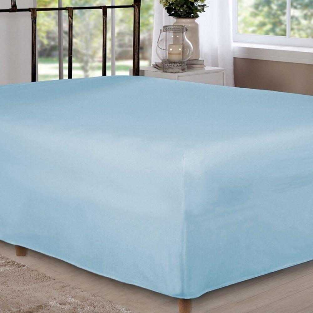 Lençol Box Conjugado Unibox Solteiro King Especial Azul Arrumadinho Enxovais
