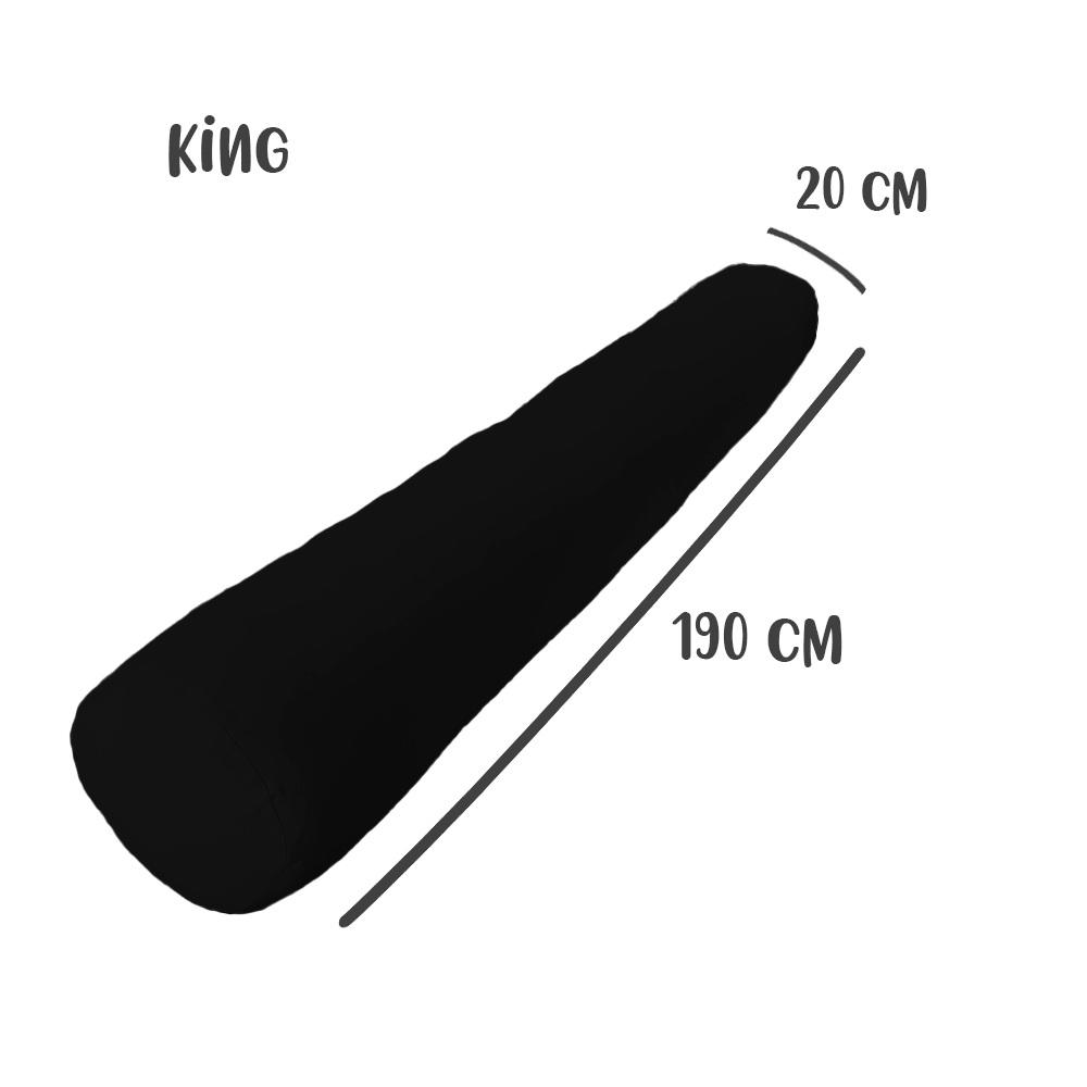 Capa Para Rolo De Cabeceira King 190x20cm Preta Arrumadinho Enxovais