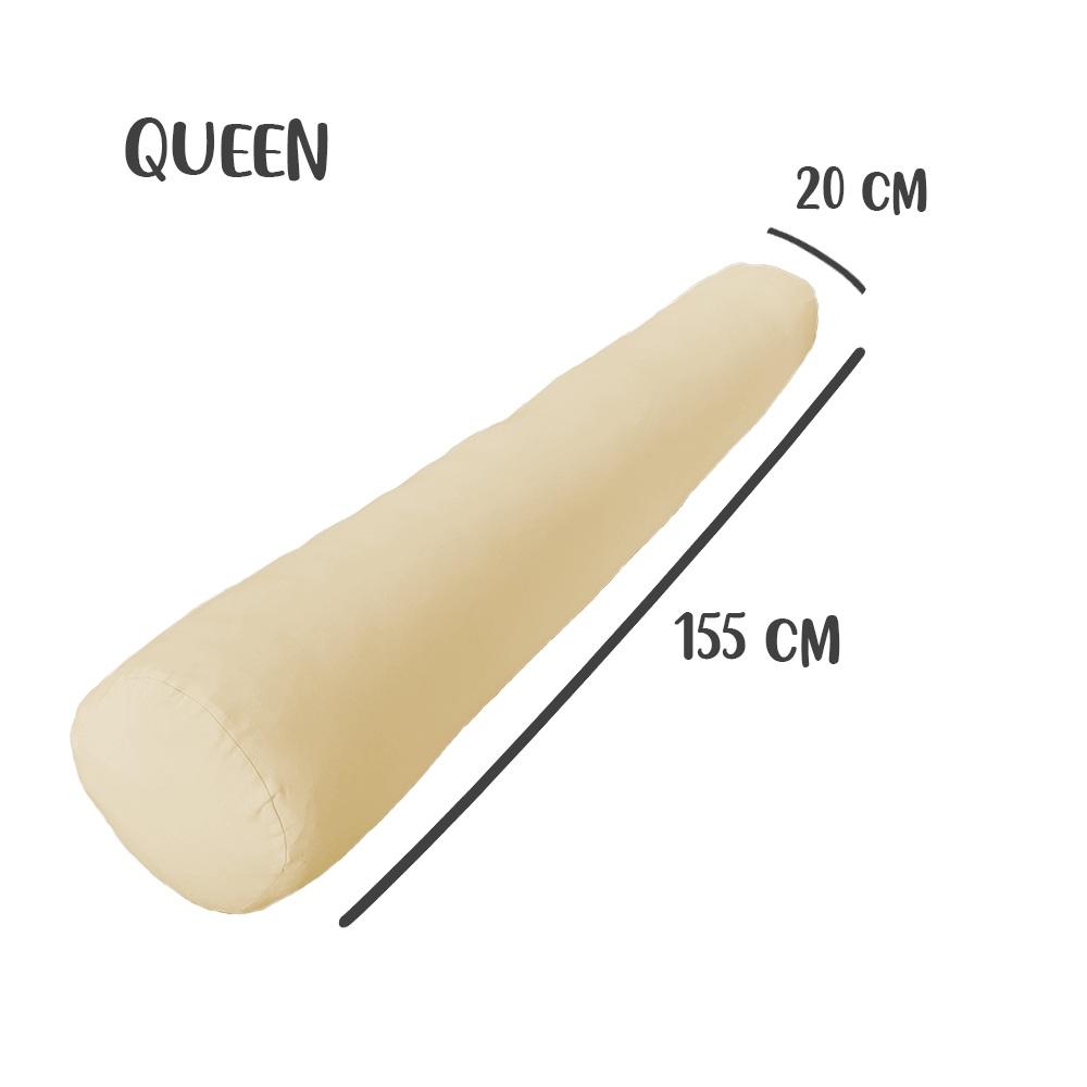 Capa Para Rolo De Cabeceira Queen 155x20cm Cru Arrumadinho Enxovais