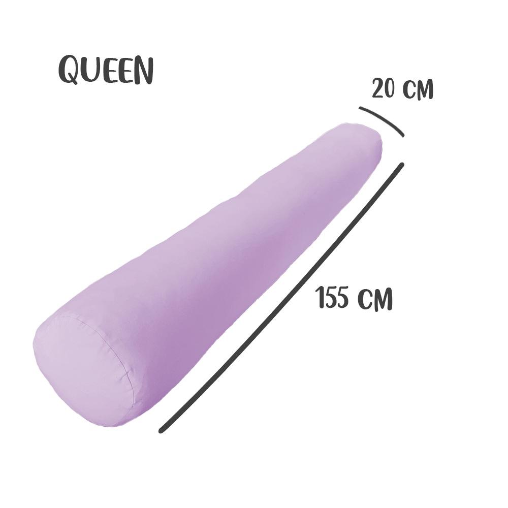 Capa Para Rolo De Cabeceira Queen 155x20cm Lilás Arrumadinho Enxovais