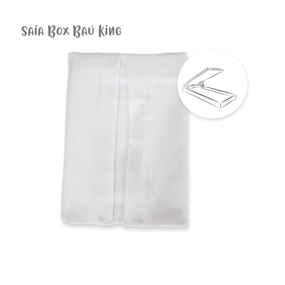 Saia Para Box Baú King 193x203x38cm Branca Arrumadinho Enxovais