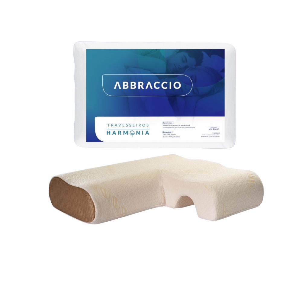 Travesseiro Conchinha Abraccio Memory Foam Ergonômico Harmonia