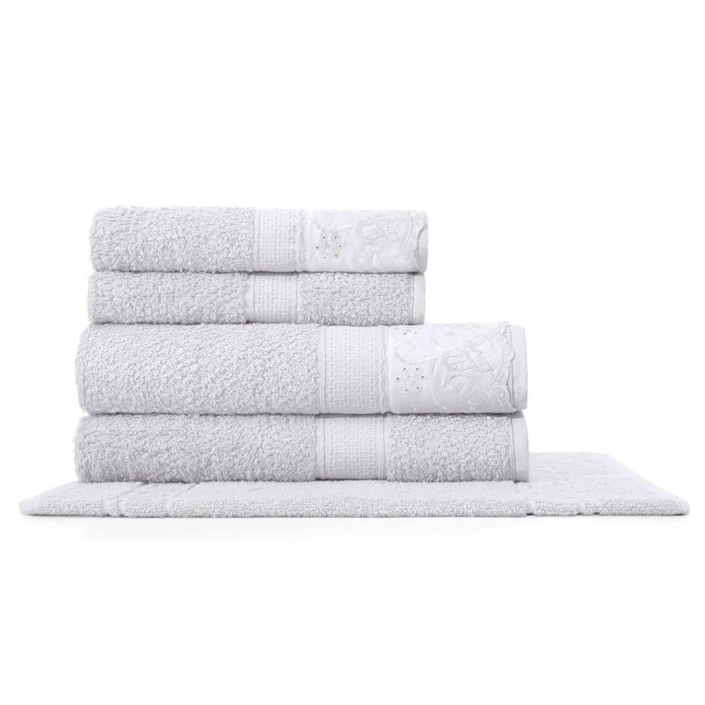 Jogo De Banho 5 Peças Melody Com Renda Alice Branco Buettner