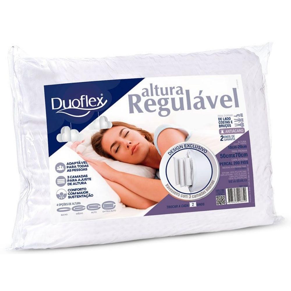 Travesseiro Altura Regulável Espuma RE1103 Duoflex