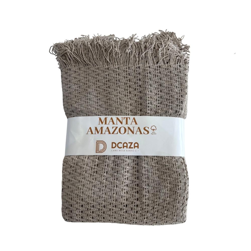 Manta Amazonas Para Decoração Sofá 100% Algodão Bege 2,10m x 2,30m Dcaza