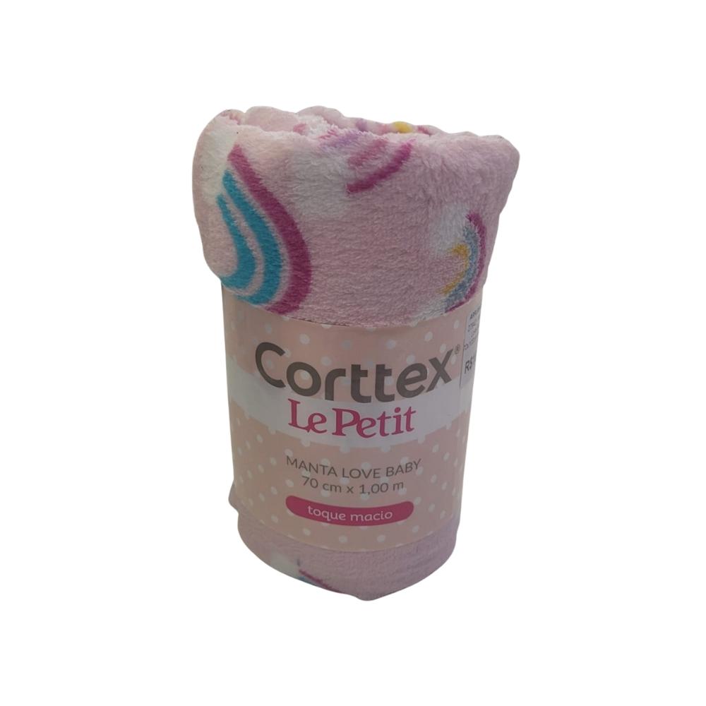 Manta Microfibra Love Baby Arco-Íris 70x100cm Microfibra Corttex