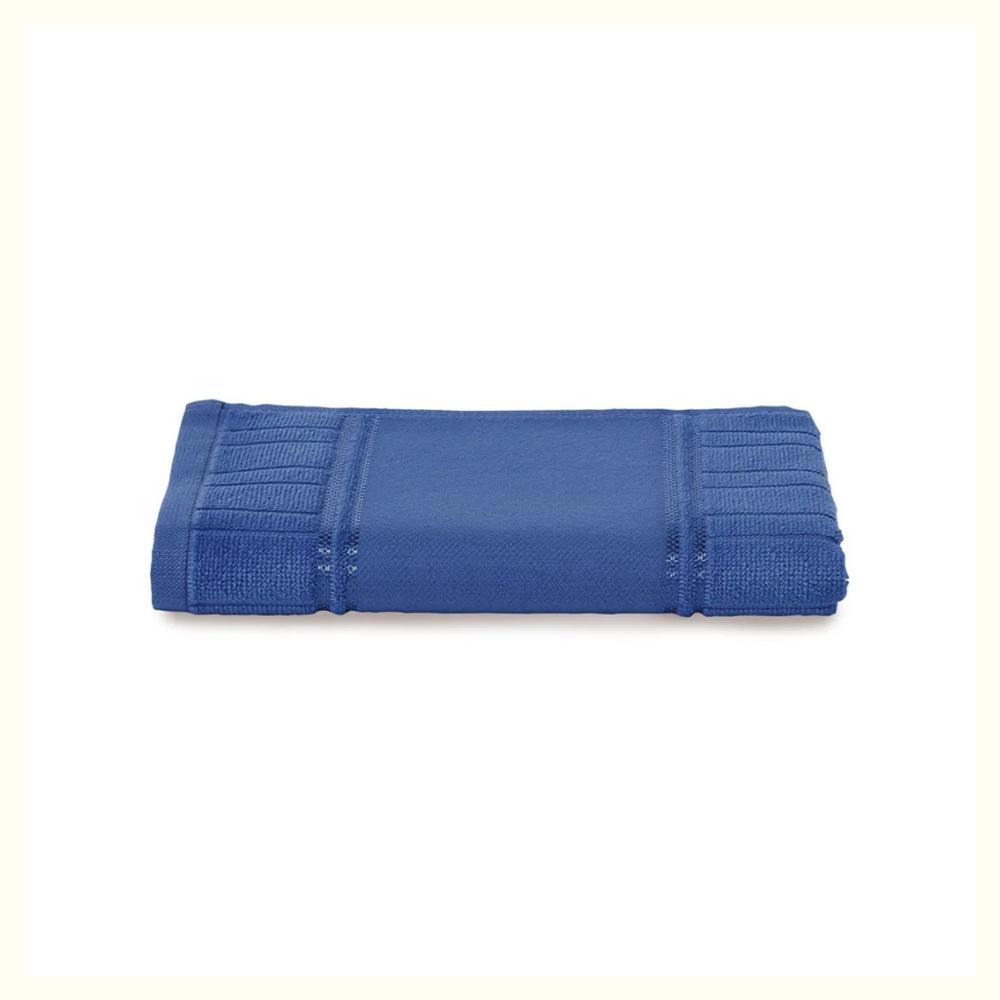 Toalha De Lavabo Velour Artesanalle Azul Marinho Cor 9370 Dohler
