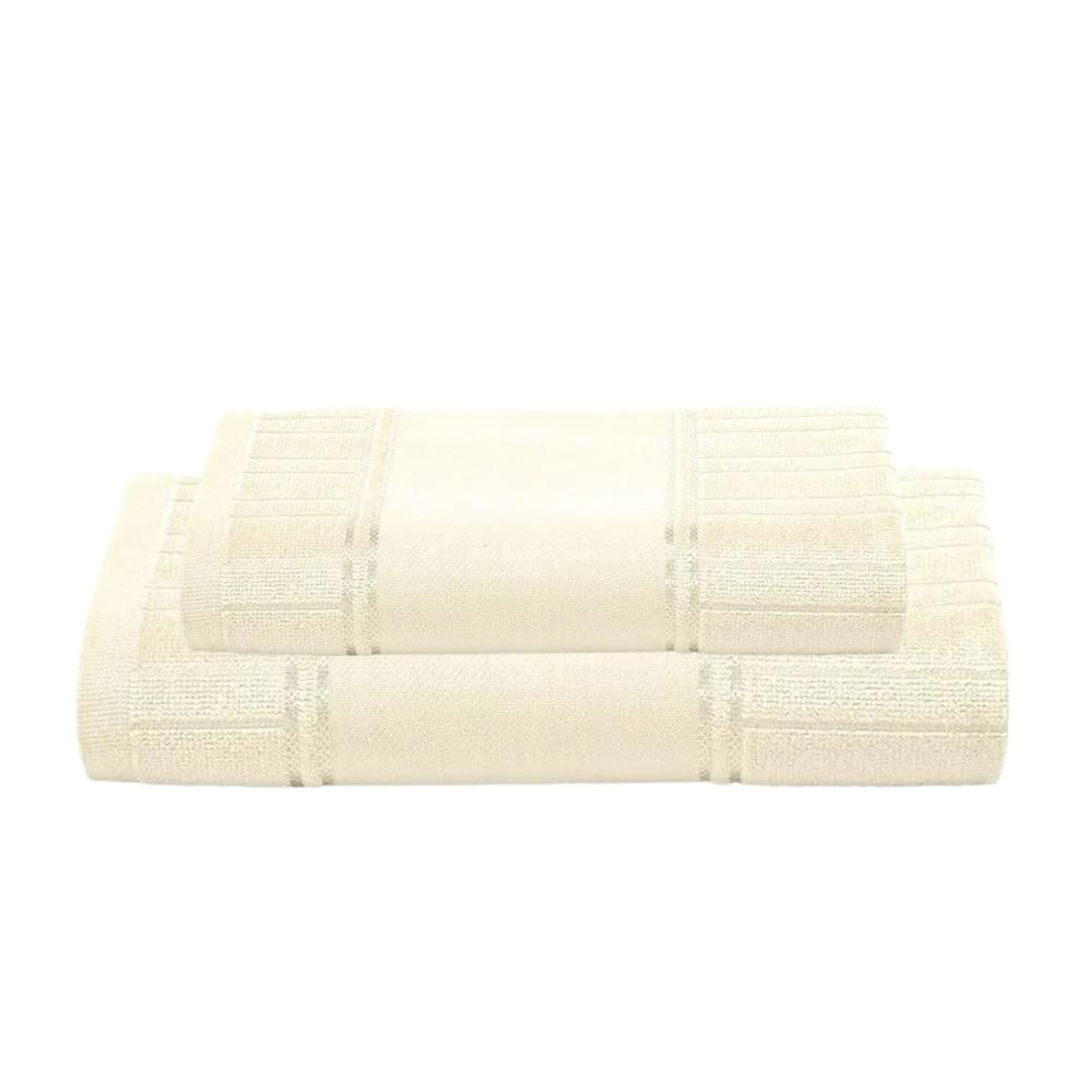 Kit Toalha De Banho e Rosto Velour Artesanalle Marfim Dohler