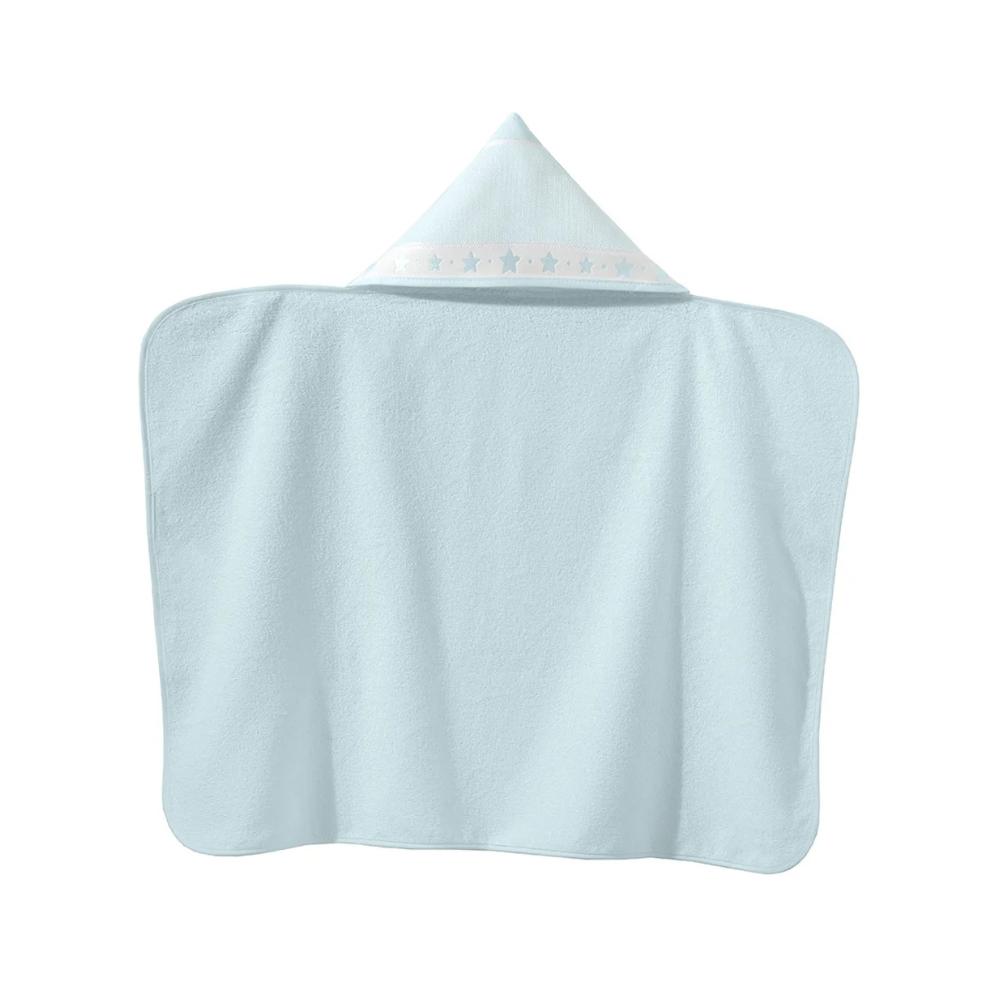 Toalha de Banho Para Bebê com Capuz 90x70cm Para Pintar Baby Star Azul Dohler