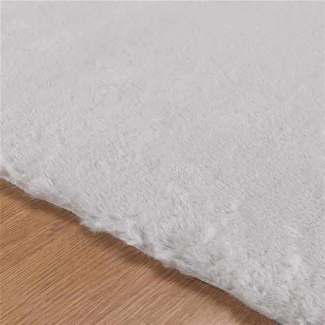 Tapete Pelúcia Bangor 45x75cm Cinza Prata Niazitex