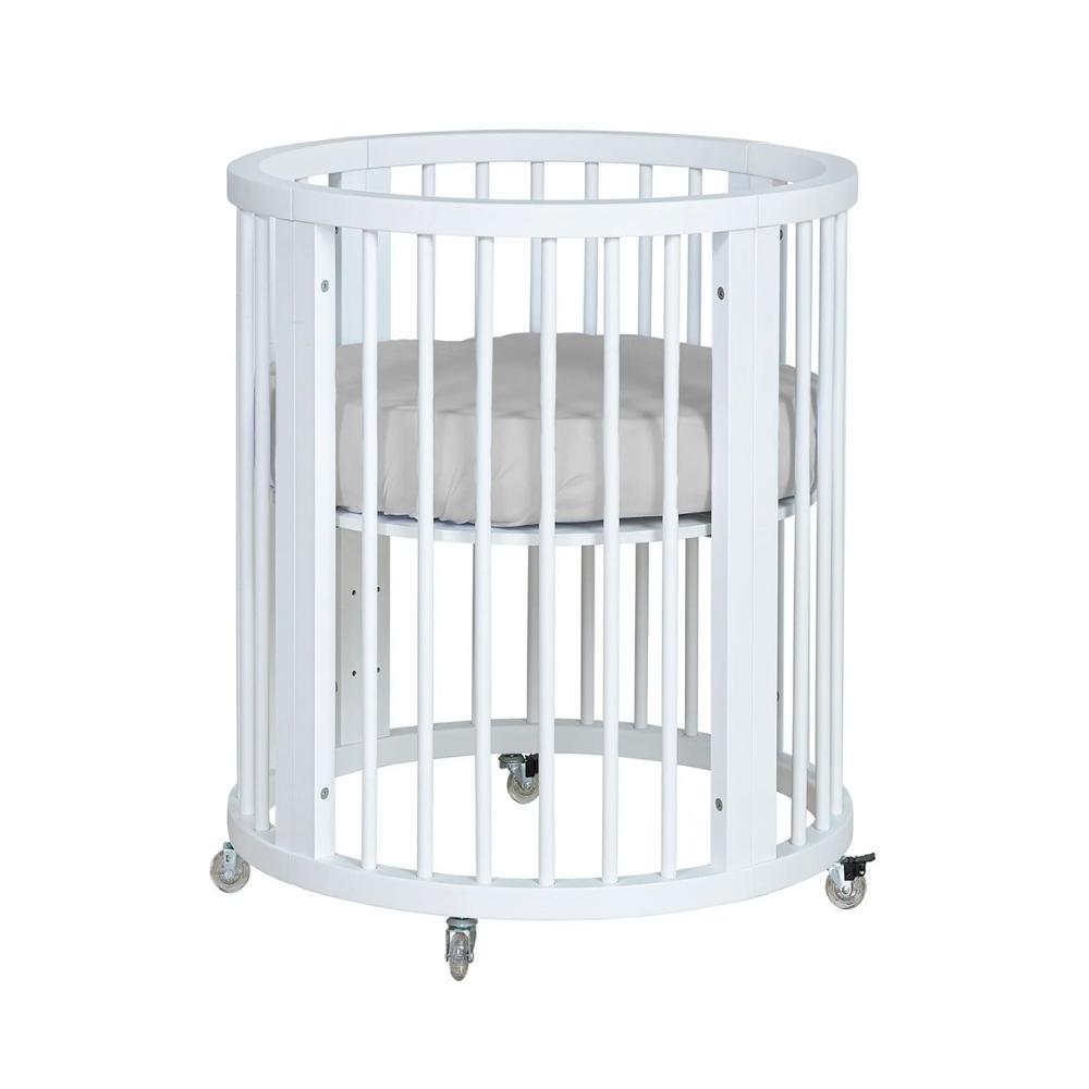 Lençol de Elástico Berço Crescer Fase 1 Redondo 69cm Cinza Arrumadinho Enxovais