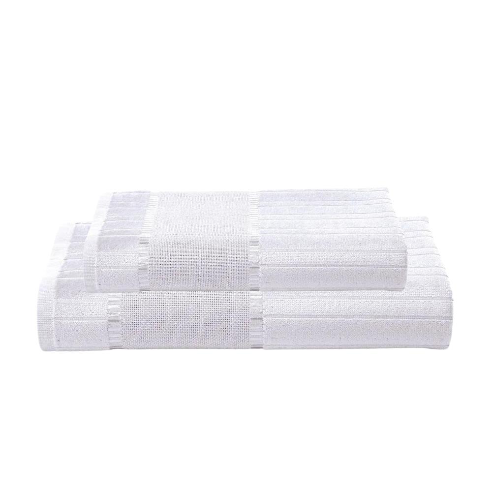 Kit Toalha de Banho e Rosto Velour Para Bordar Bella Branca Dohler