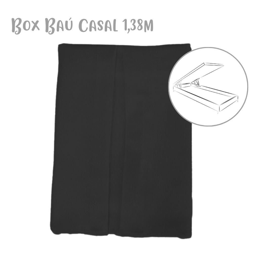 Saia Para Box Baú Casal 138x188x38cm Preta Arrumadinho Enxovais