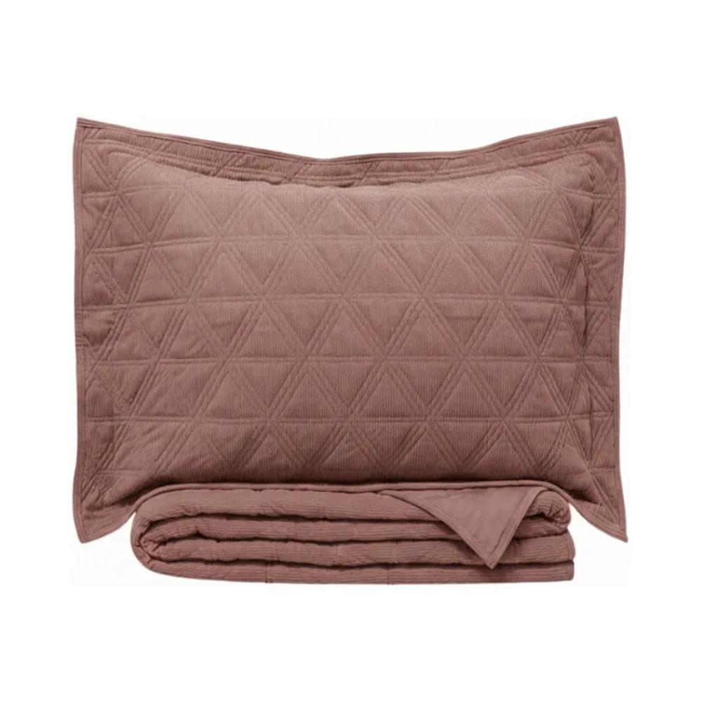 Kit Colcha 3 Peças Bristol King 2,60x2,80m Rosa Corttex