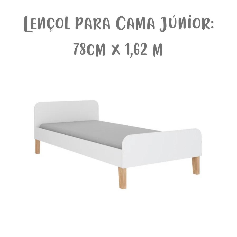 Lençol de Elástico Avulso Solteiro Júnior 78 cm x 1,62 m Cinza Arrumadinho Enxovais