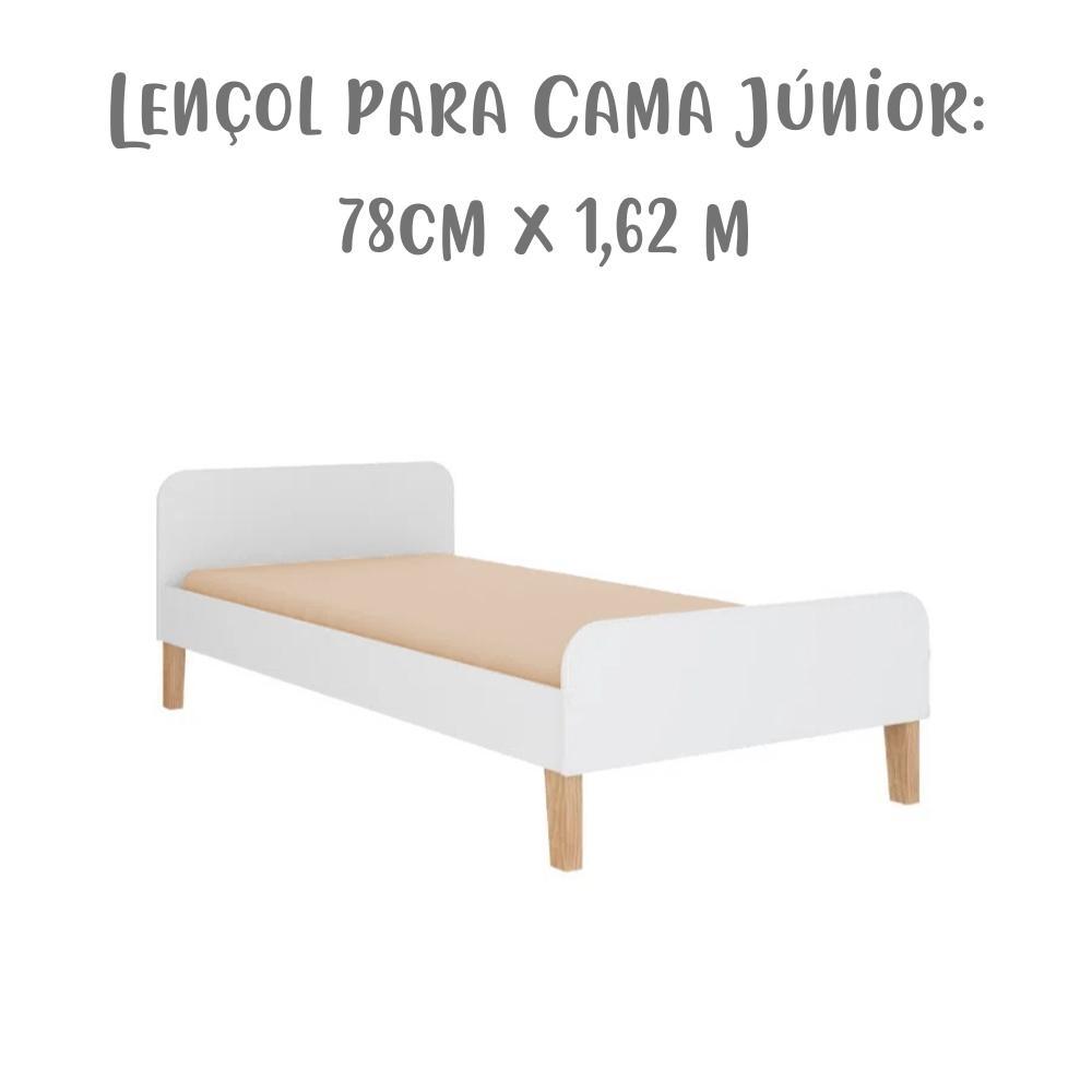 Lençol de Elástico Avulso Solteiro Júnior 78 cm x 1,62 m Nude Arrumadinho Enxovais
