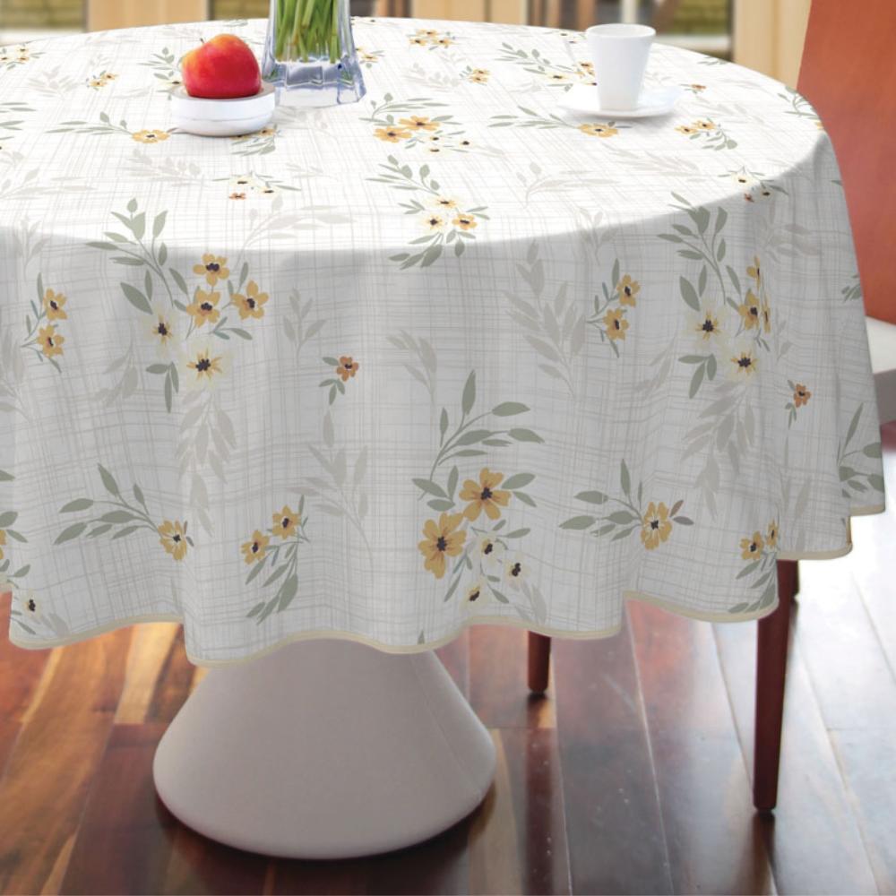 Toalha De Mesa Redonda 6 Lugares 1,80m Campina Super Prática Lepper