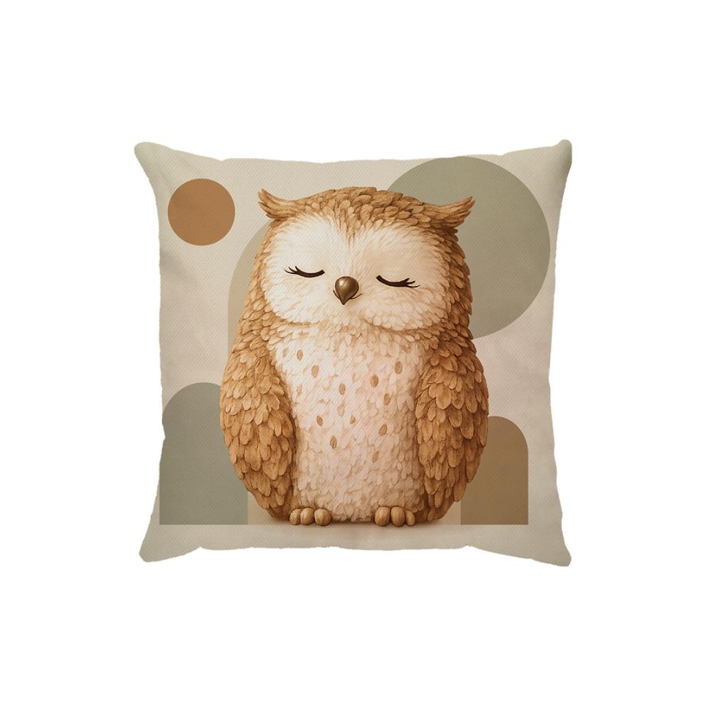 Capa Para Almofada 45x45cm Sarja Infantil Coruja Dud Almofadas