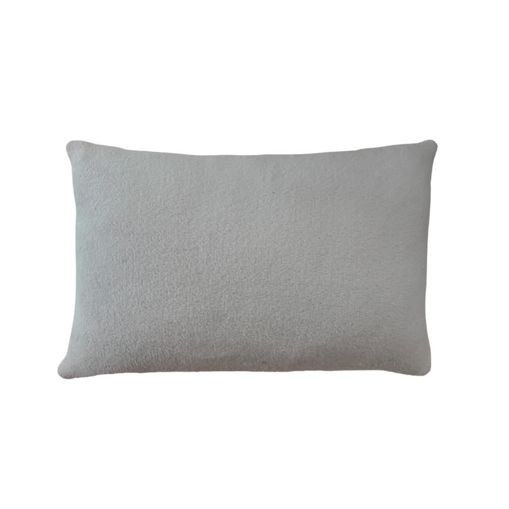 Capa Para Almofada Retangular 30x50cm Plush Microfibra Fleece Cinza Arrumadinho Enxovais