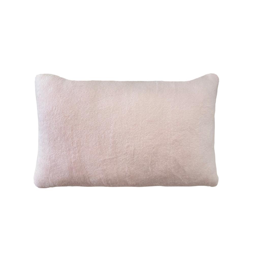 Capa Para Almofada Retangular 30x50cm Plush Microfibra Fleece Rose Arrumadinho Enxovais