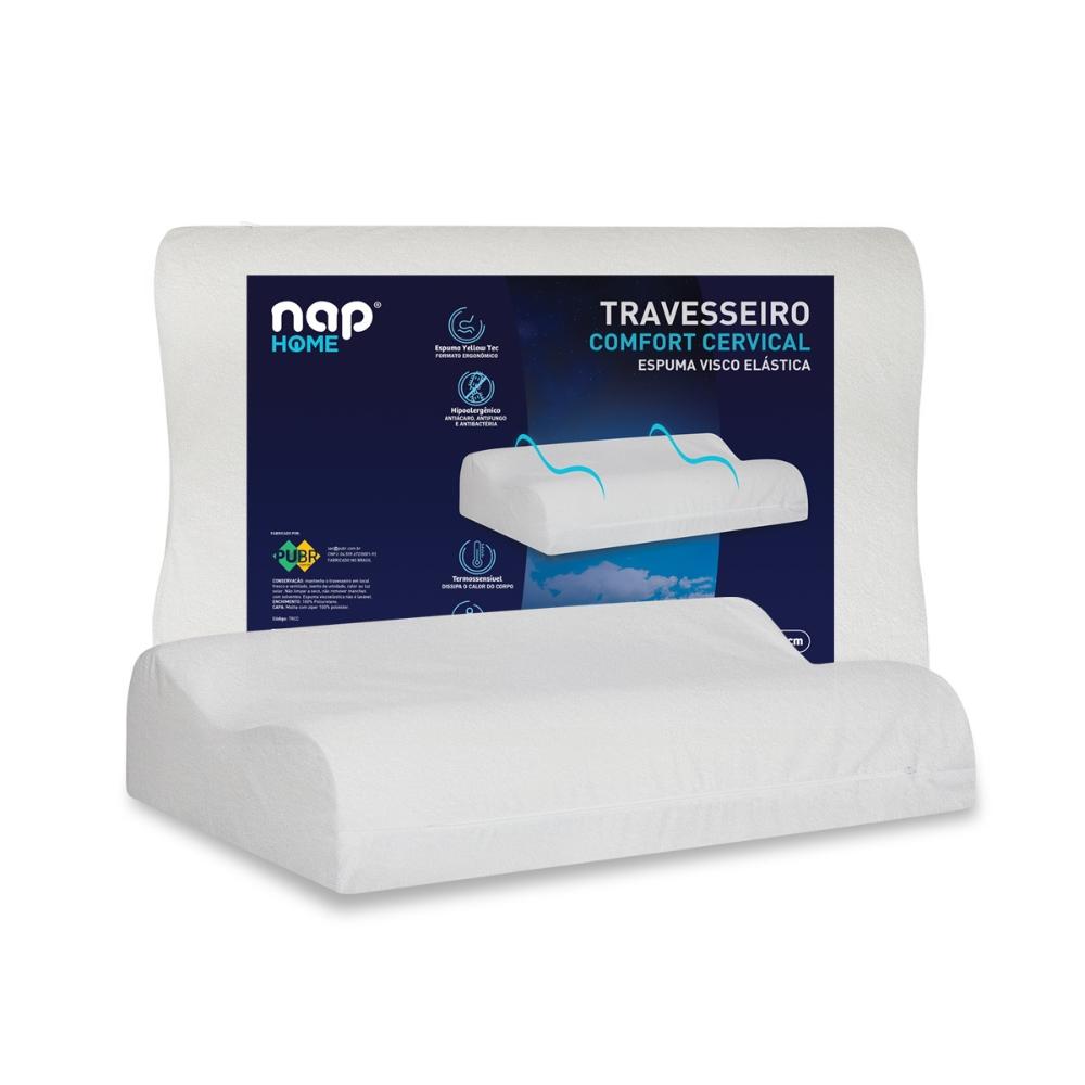 Travesseiro Comfort Nasa Cervical Contorno Anatômico NAP
