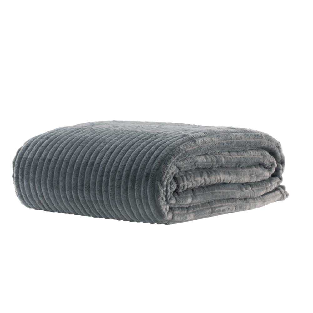Cobertor Manta Microfibra Luster Casal 1,80x2,20m Cinza Corttex