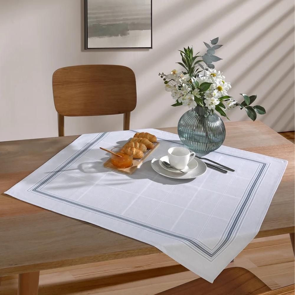 Toalha Centro de Mesa Chá Quadrada 78x78cm Clean Renova Ciel Dohler