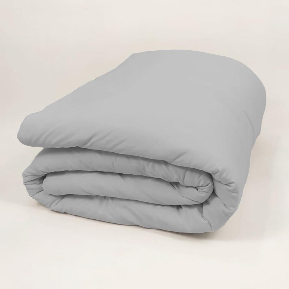 Edredom Solteiro King 1,80x2,40m Malha 100% Algodão Cinza Arrumadinho Enxovais