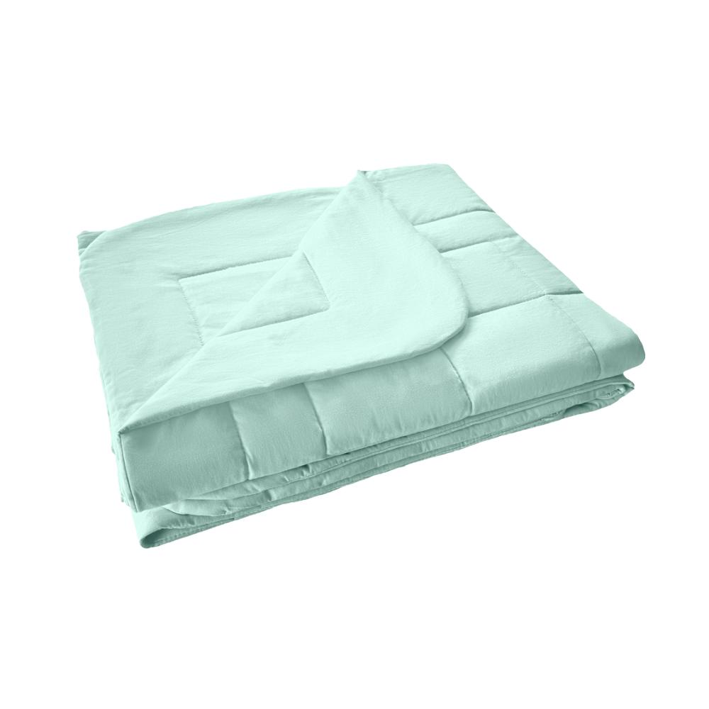 Colcha Cobreleito Solteiro King 100% Algodão Malha Verde Arrumadinho Enxovais