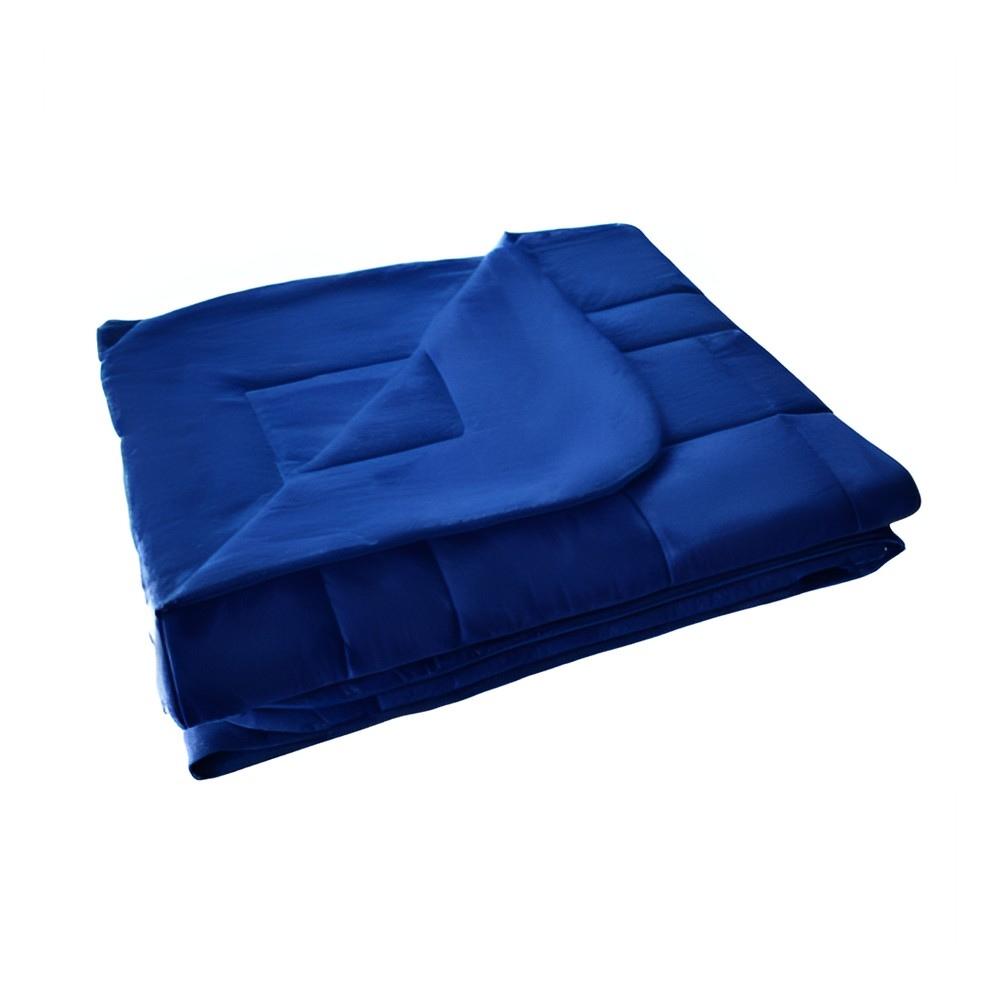 Colcha Cobreleito Queen 100% Algodão Malha Azul Marinho Arrumadinho Enxovais