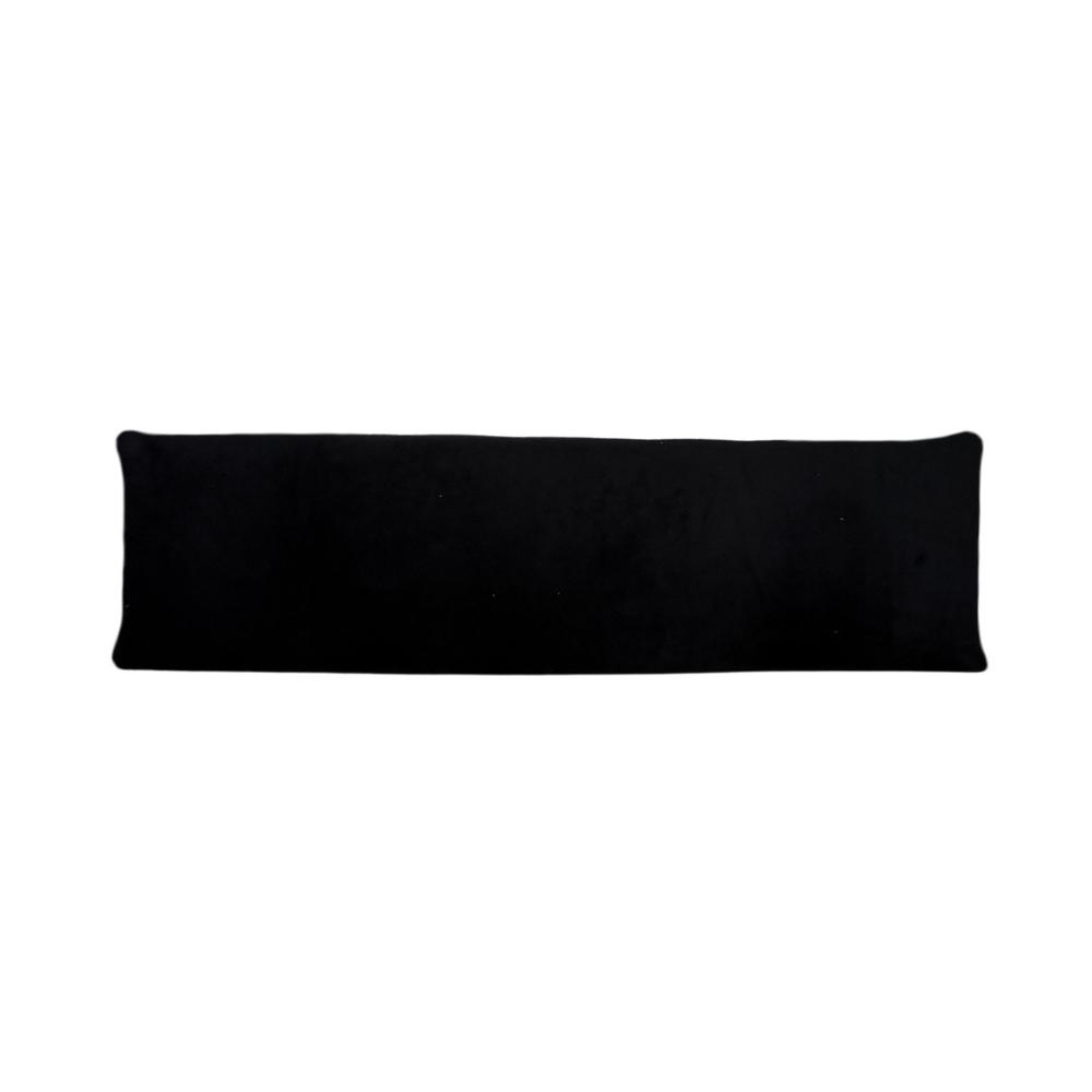 Fronha Avulsa Para Travesseiro de Corpo 40x130cm Plush Microfibra Fleece Preta Arrumadinho Enxovais
