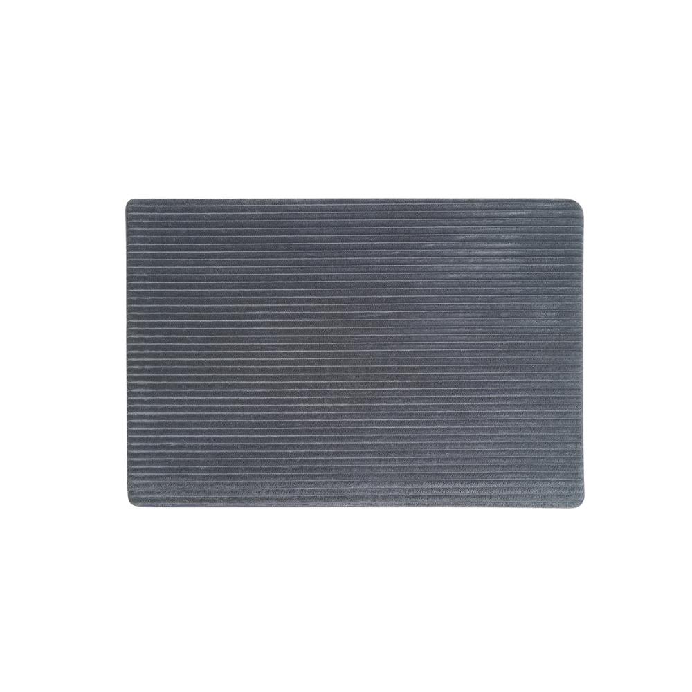 Tapete Para Quarto Banheiro Curves 40x60cm Cinza Chumbo Jolitex