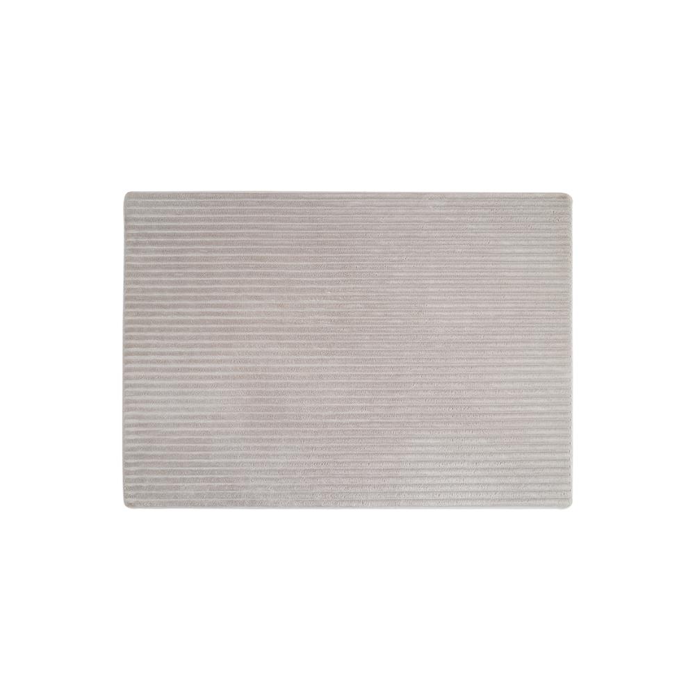 Tapete Para Quarto Banheiro Curves 40x60cm Cinza Claro Jolitex