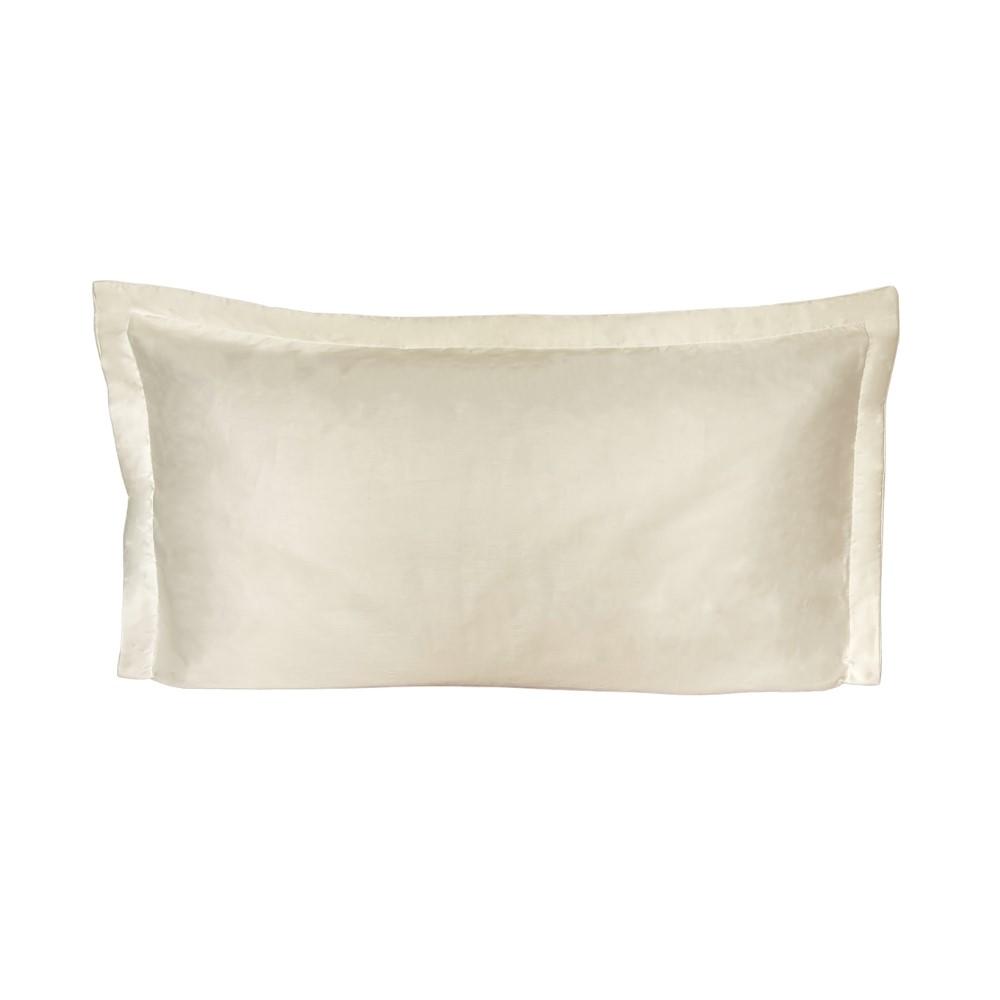 Porta Travesseiro King 50x90cm Percal 300 Fios 100% Algodão Pérola Arrumadinho Enxovais
