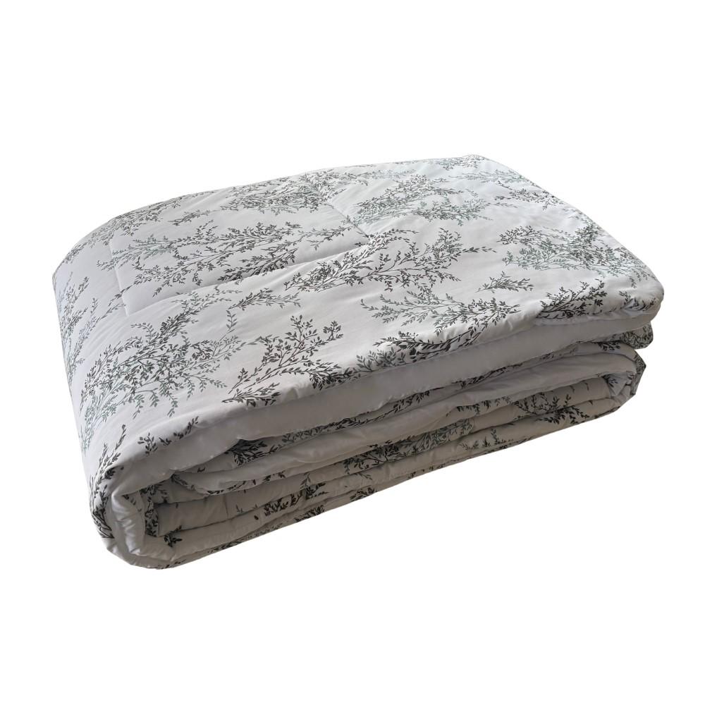 Edredom Solteiro King 200 Fios 100% Algodão Estampado Flora Arrumadinho Enxovais