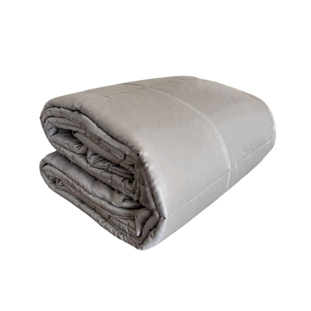 Edredom Mini Cama Percal 300 Fios 100% Algodão Cinza Arrumadinho Enxovais