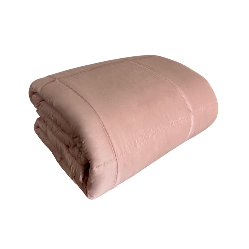 Edredom Mini Cama Percal 300 Fios 100% Algodão Rose Arrumadinho Enxovais