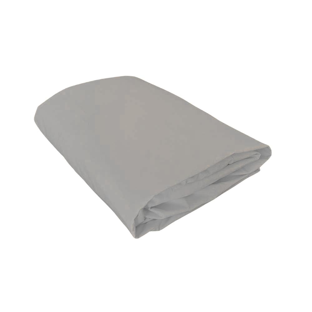 Lençol de Elástico Casal 1,38m x 1,88m Percal 300 Fios 100% Algodão Cinza Arrumadinho Enxovais