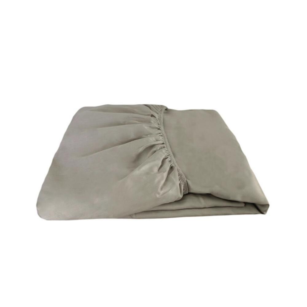 Lençol de Elástico Mini Berço 45cm x 90cm x 12cm Percal 300 Fios 100% Algodão Cinza Arrumadinho Enxovais