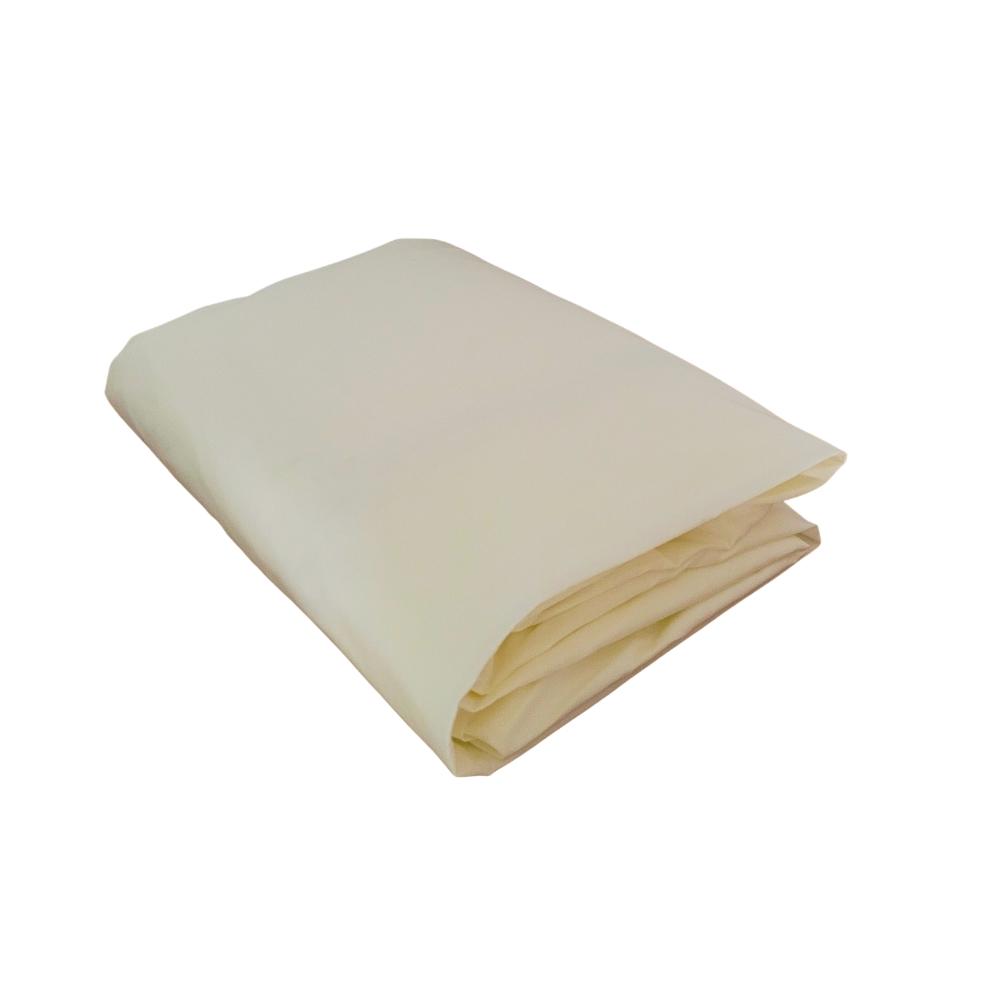 Lençol de Elástico Box Conjugado Unibox Casal Percal 200 Fios 100% Algodão Marfim Arrumadinho Enxovais